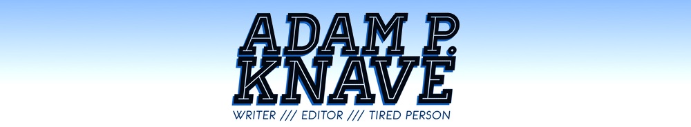 Adam P. Knave dot com awesome logo